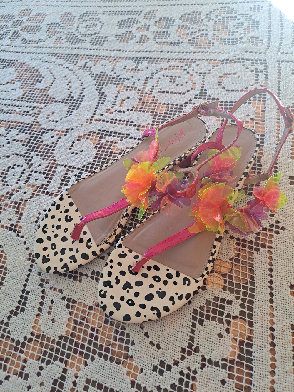 Betsey Johnson Hensly Neon Jelly Flower Sandals 8